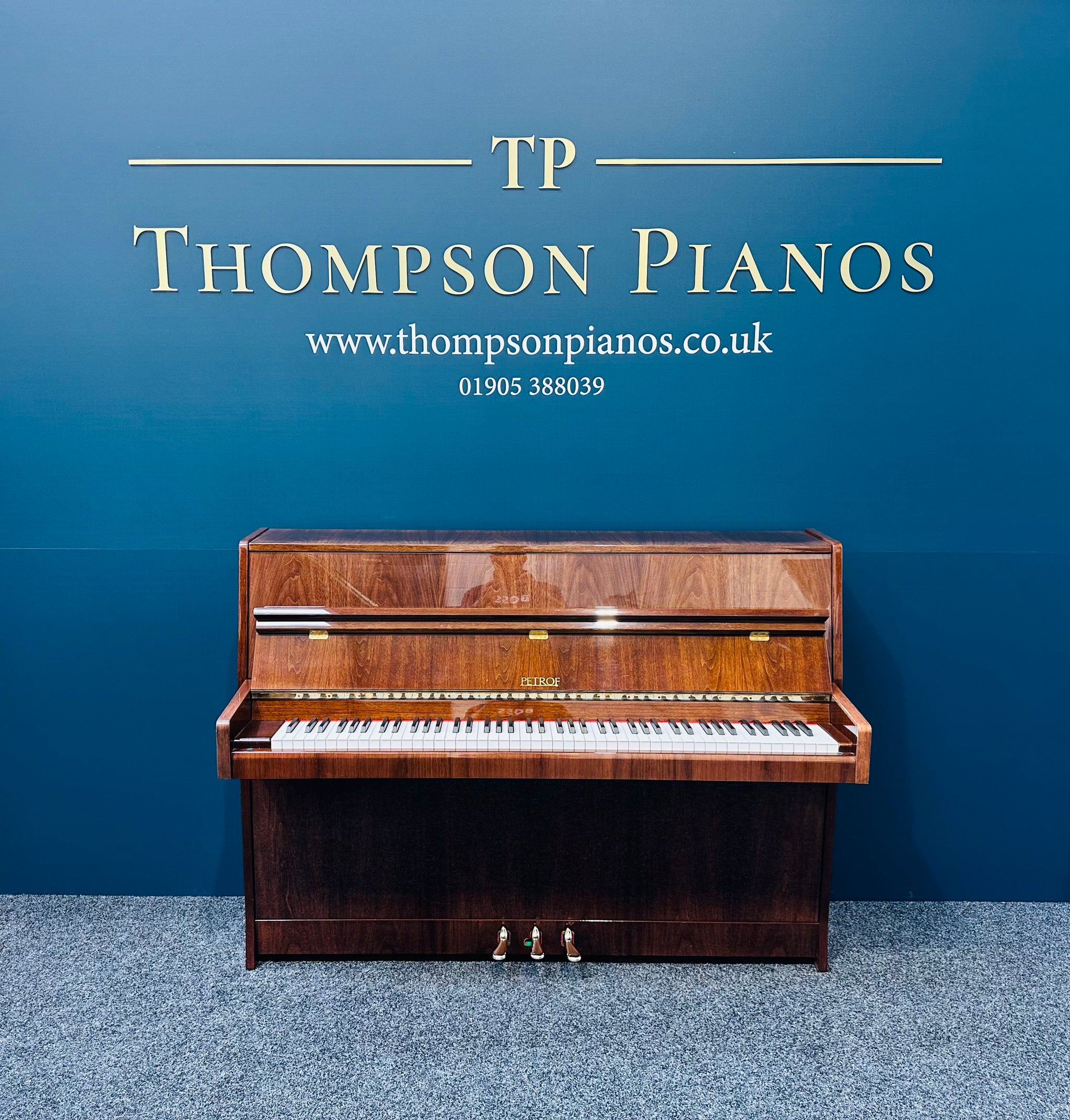 Petrof Upright Piano - Polished Walnut (Pre-Owned)