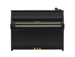 Yamaha B10 SC3 Silent Upright Piano Polished Ebony with Brass Fittings | Thompson Pianos