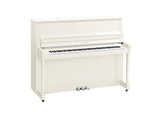 Yamaha B20 Upright Piano in Polished White with Chrome Fittings | Thompson Pianos