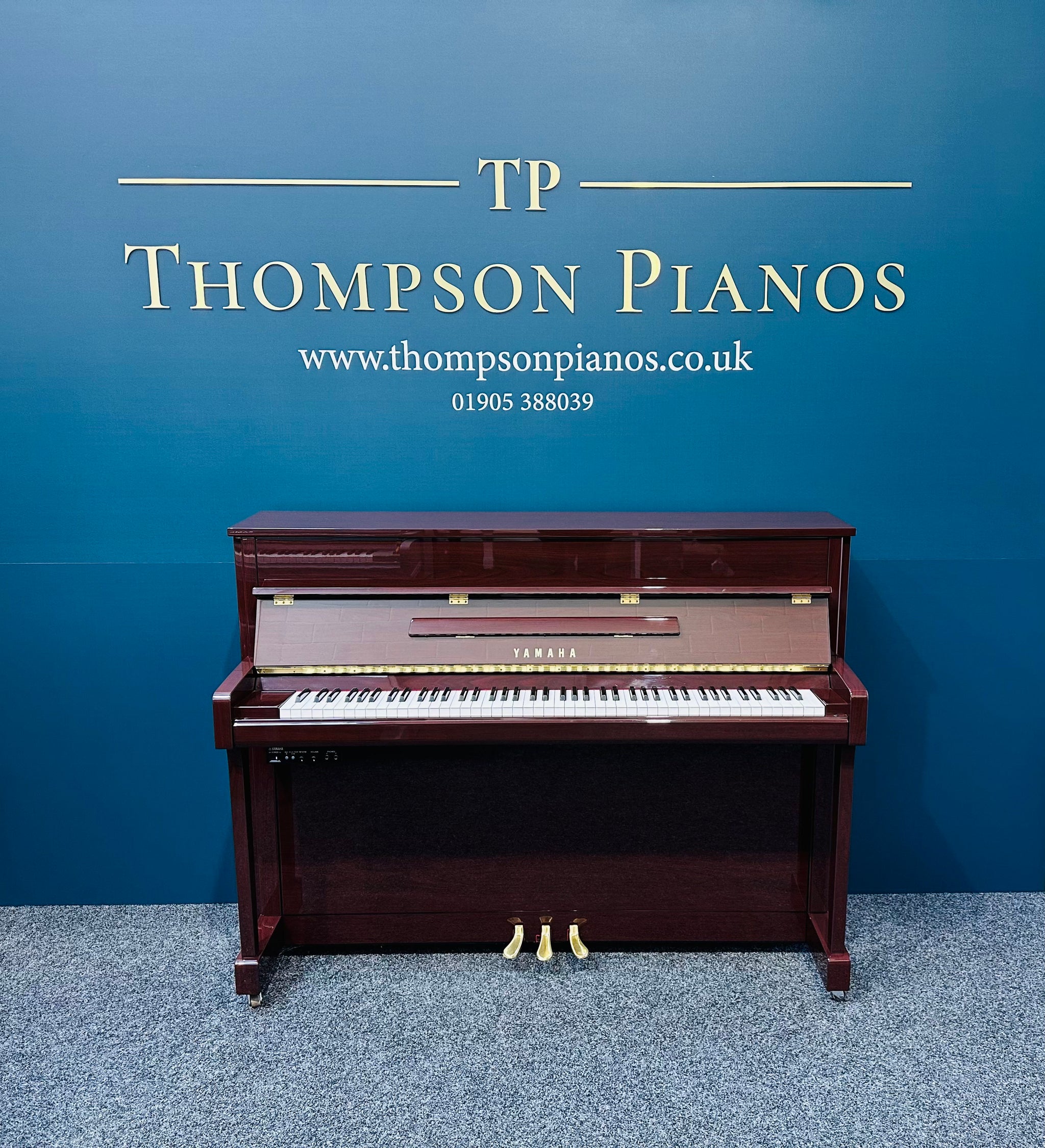 Yamaha B2 SC2 Silent Upright Piano, With Headphones (Polished Mahogany)