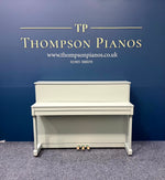 Yamaha E110 Upright Piano – Made in England – Refinished in Farrow &amp; Ball Card Room Green | Thompson Pianos