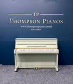 Yamaha E110 Upright Piano – Made in England – Refinished in Farrow &amp; Ball Card Room Green | Thompson Pianos