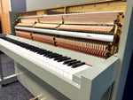 Yamaha E110 Upright Piano – Made in England – Refinished in Farrow &amp; Ball Card Room Green | Thompson Pianos