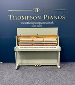 Yamaha E110 Upright Piano – Made in England – Refinished in Farrow &amp; Ball Card Room Green | Thompson Pianos