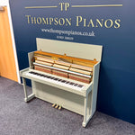 Yamaha E110 Upright Piano – Made in England – Refinished in Farrow &amp; Ball Card Room Green | Thompson Pianos