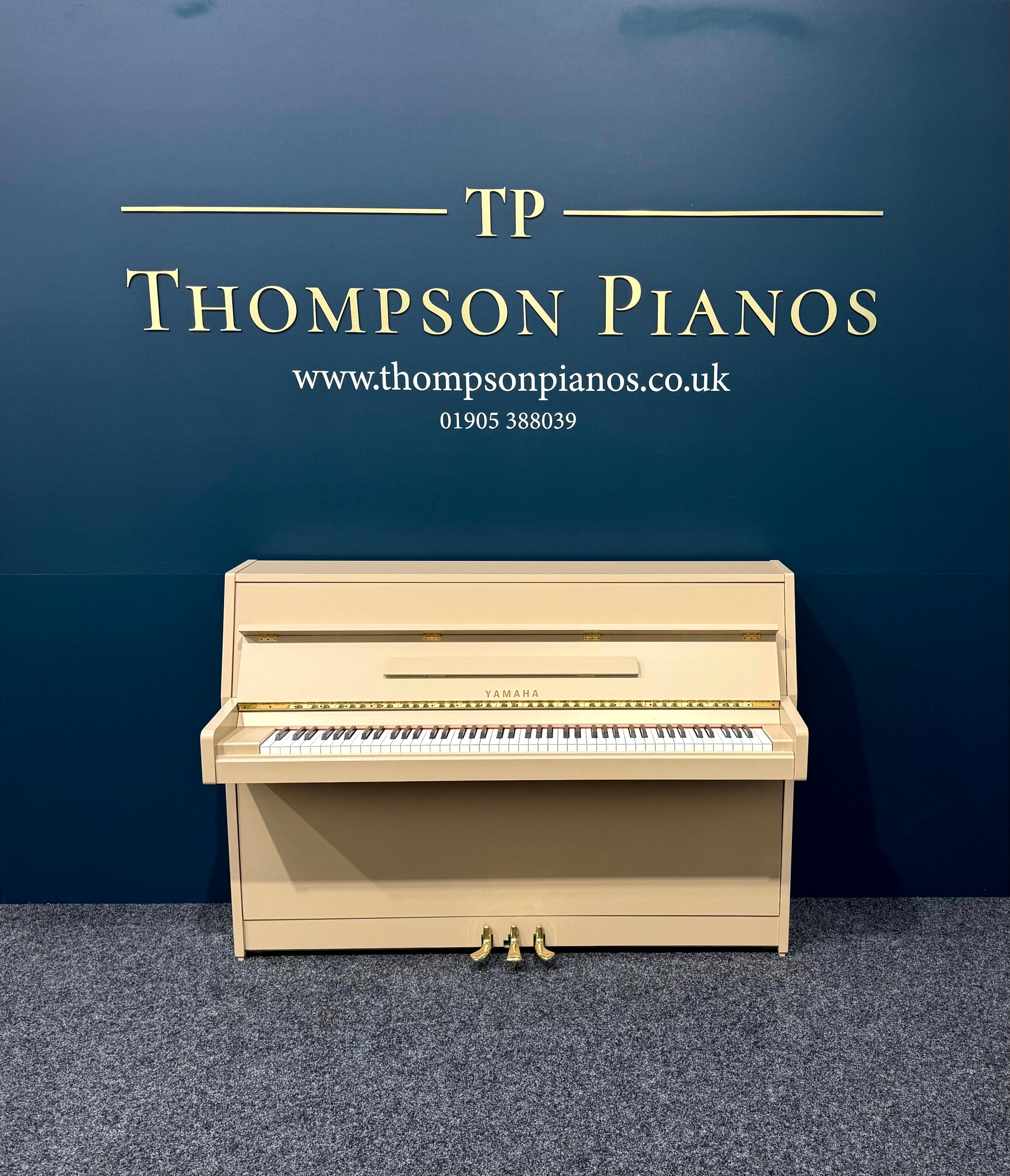 Yamaha M5J Upright Piano, Farrow & Ball Buff (Pre-Owned)