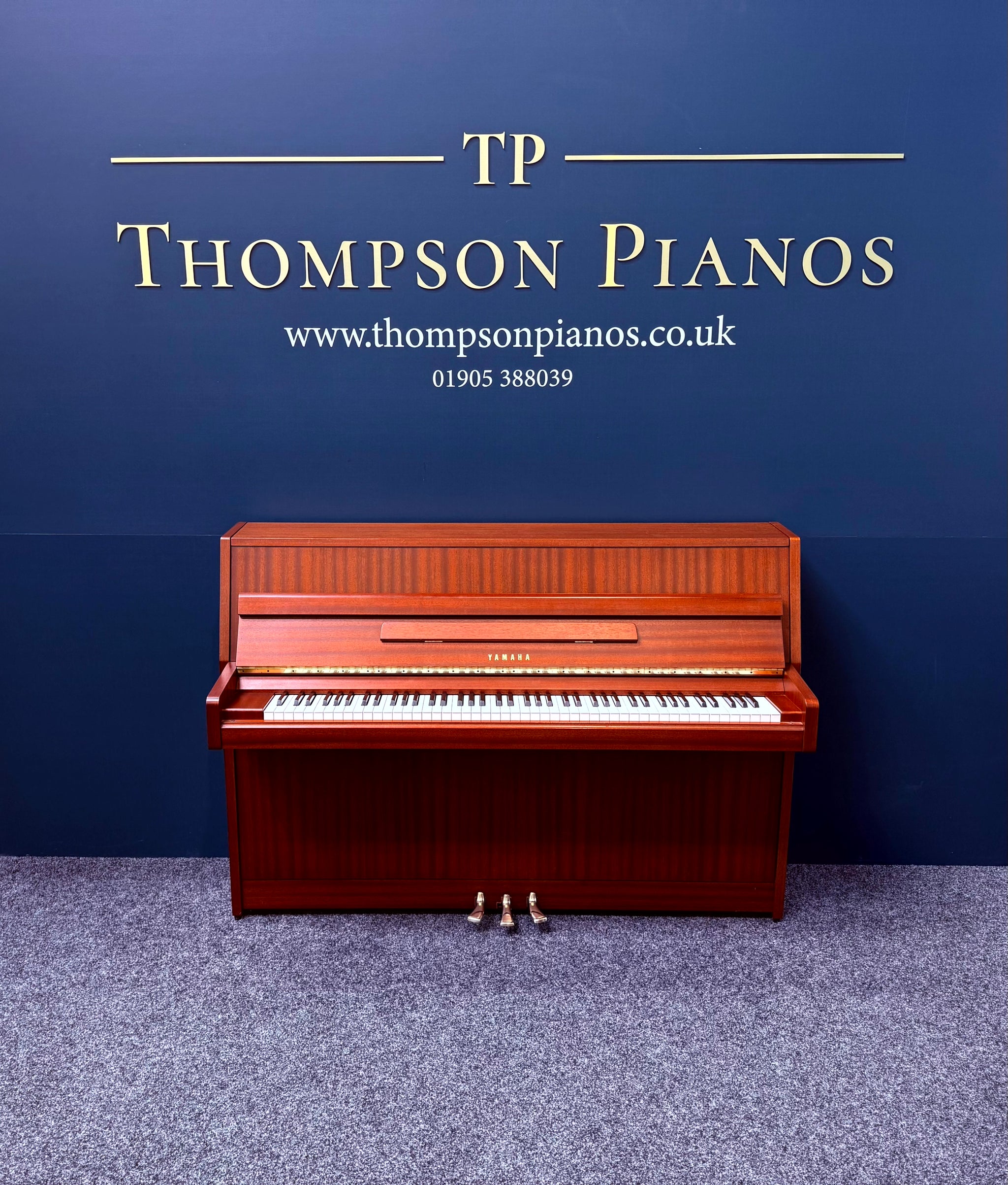 Yamaha M5J Upright Piano, Satin Mahogany (Pre-Owned) | Thompson Pianos