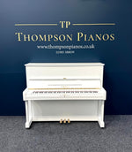 Yamaha U1H Upright Piano – Polished White – Reconditioned – Made in Japan (1977) | Thompson Pianos