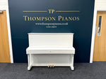 Yamaha U1H Upright Piano – Polished White – Reconditioned – Made in Japan (1977) | Thompson Pianos