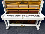 Yamaha U1H Upright Piano – Polished White – Reconditioned – Made in Japan (1977) | Thompson Pianos