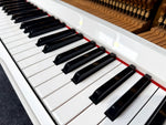 Yamaha U1H Upright Piano – Polished White – Reconditioned – Made in Japan (1977) | Thompson Pianos